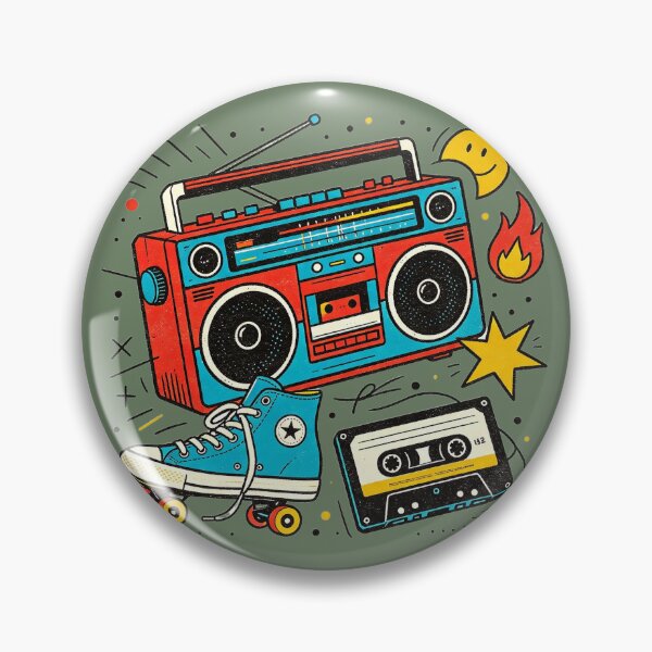 Item preview, Retro style: music, roller skates and the 80s designed and sold by mixoubraw.