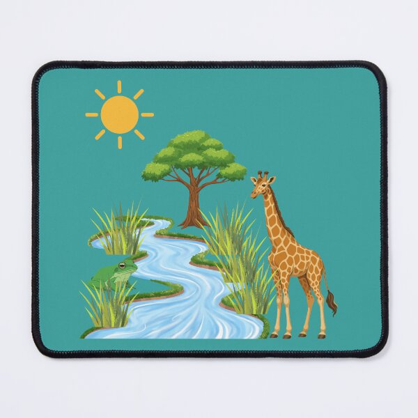 Item preview, Sunny River Day with Giraffe and Frog designed and sold by DidiDesignShop.