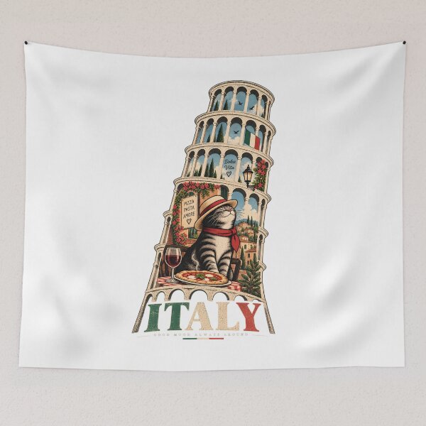 Item preview, Leaning Tower Cat – Pisa Italy Travel designed and sold by TOMSZE.