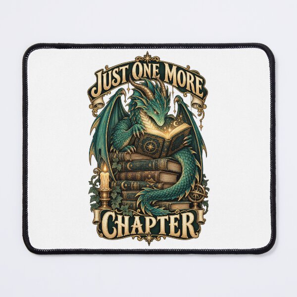 Item preview, Reading Dragon – Just One More Chapter designed and sold by Univers-shop.