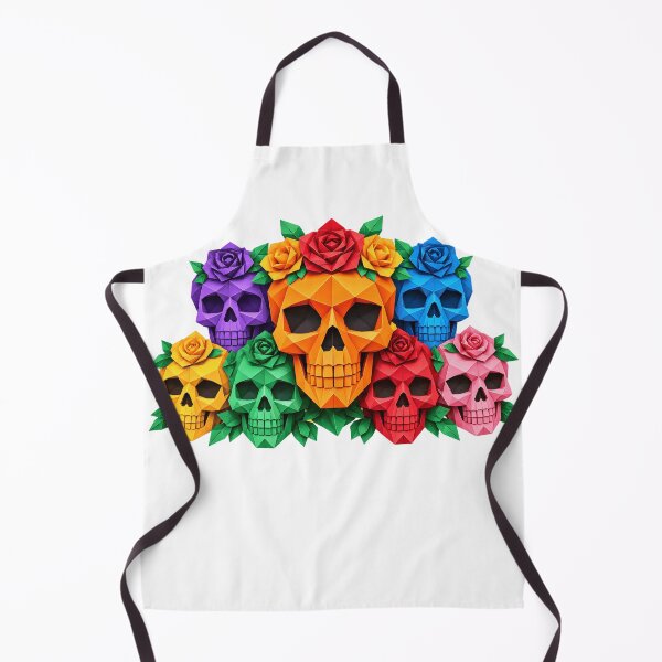 Item preview, Colorful Halloween Skull Bouquet – Low Poly Sugar Skull Halloween Design designed and sold by ArtSpark Studio.