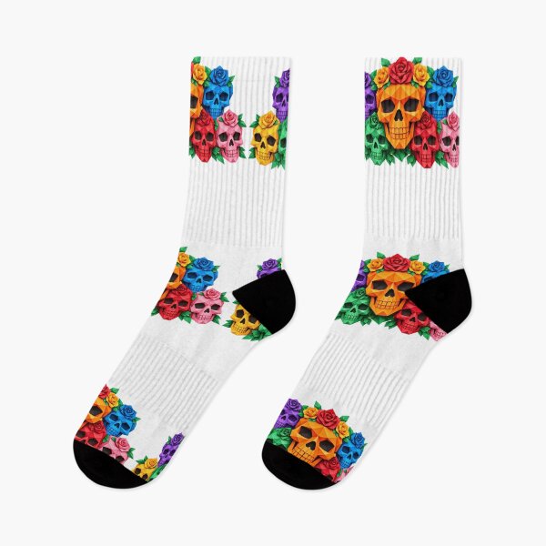Item preview, Colorful Halloween Skull Bouquet – Low Poly Sugar Skull Halloween Design designed and sold by ArtSpark Studio.