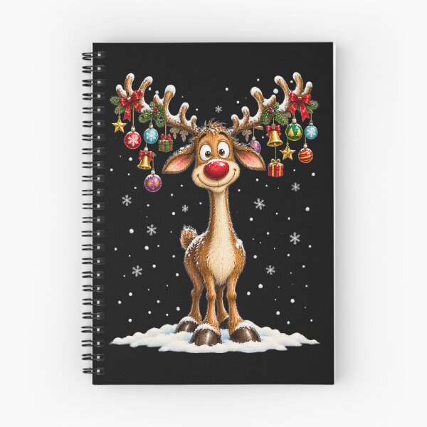 Item preview, Cute Christmas Reindeer with Decorated Antlers designed and sold by BumbleBloom7.
