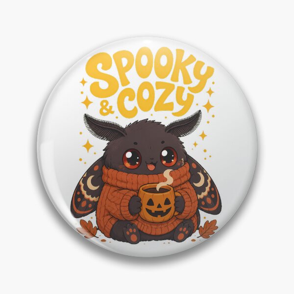Item preview, Spooky Cozy Autumn Mothman With Pumpkin Drink designed and sold by chattsuede.