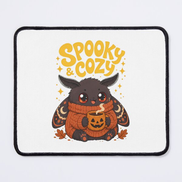 Item preview, Spooky Cozy Autumn Mothman With Pumpkin Drink designed and sold by chattsuede.