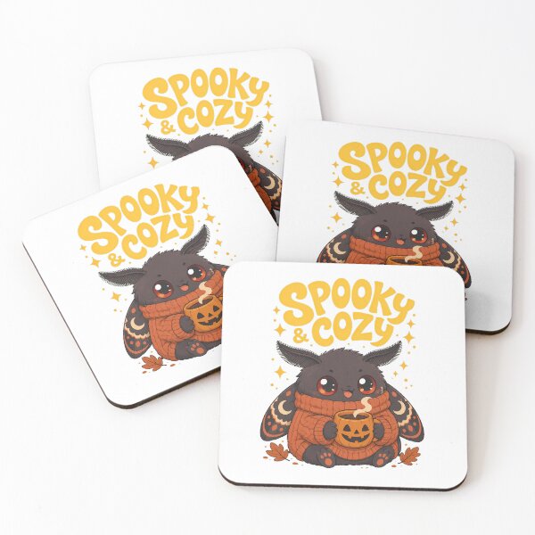 Item preview, Spooky Cozy Autumn Mothman With Pumpkin Drink designed and sold by chattsuede.
