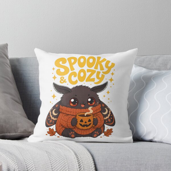 Item preview, Spooky Cozy Autumn Mothman With Pumpkin Drink designed and sold by chattsuede.
