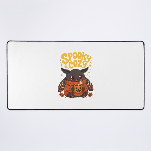 Item preview, Spooky Cozy Autumn Mothman With Pumpkin Drink designed and sold by chattsuede.