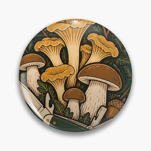 Item preview, Wild Botanical Mushroom Foraging Field Guide Art designed and sold by Fun2Fentastic.