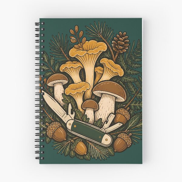 Item preview, Wild Botanical Mushroom Foraging Field Guide Art designed and sold by Fun2Fentastic.