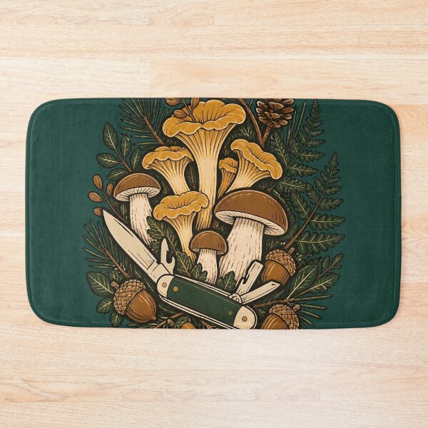 Item preview, Wild Botanical Mushroom Foraging Field Guide Art designed and sold by Fun2Fentastic.