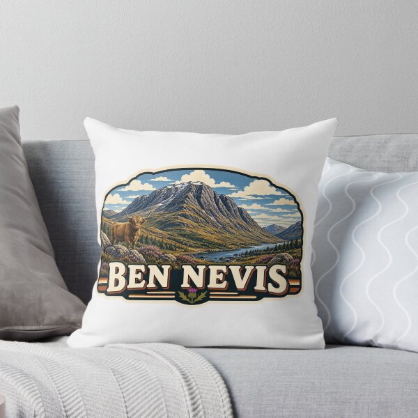 Item preview, Retro Ben Nevis Landscape Sticker designed and sold by channeleffect.
