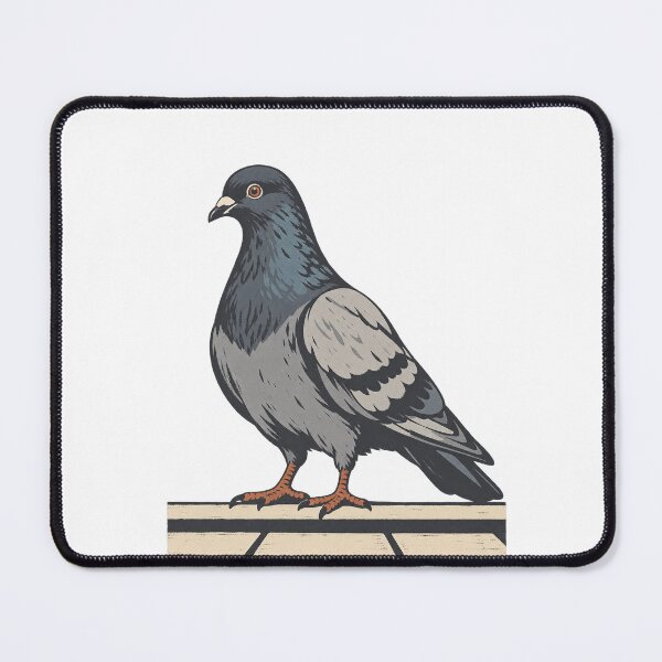 Item preview, Pigeon at the Platform - Urban Bird Linocut designed and sold by Fawn Crafts.