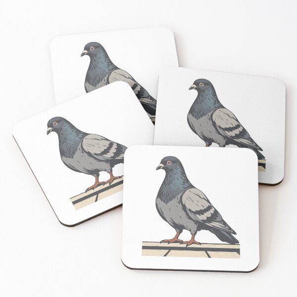 Item preview, Pigeon at the Platform - Urban Bird Linocut designed and sold by Fawn Crafts.