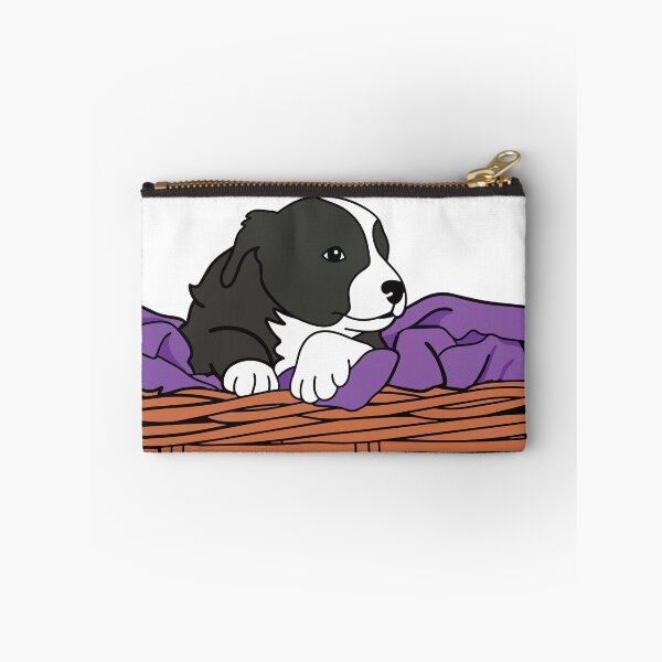 Item preview, Cute Border Collie Puppy in a Basket designed and sold by Bluek9sDesign.