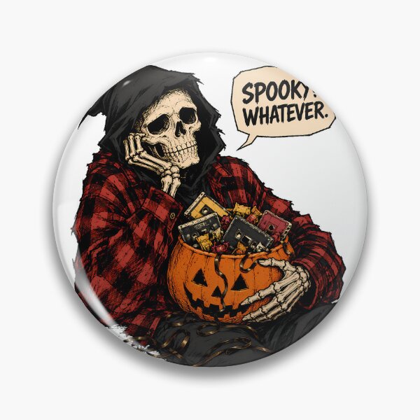 Item preview, Spooky Whatever Grunge Skeleton Alt Rock Humor designed and sold by chattsuede.