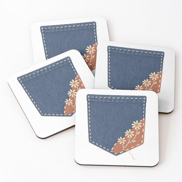 Item preview, Pocket Repair Garden - Floral Visible Mending designed and sold by Fawn Crafts.