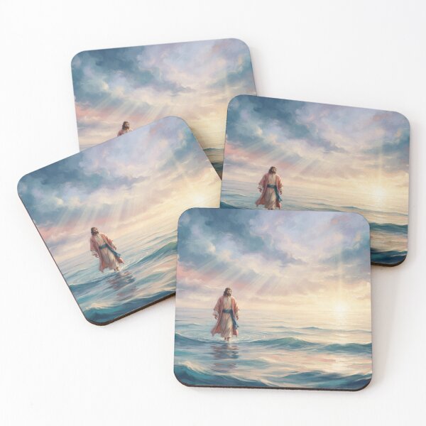 Item preview, Jesus Walking on Water Serene Christian Art designed and sold by MantoSagrado.