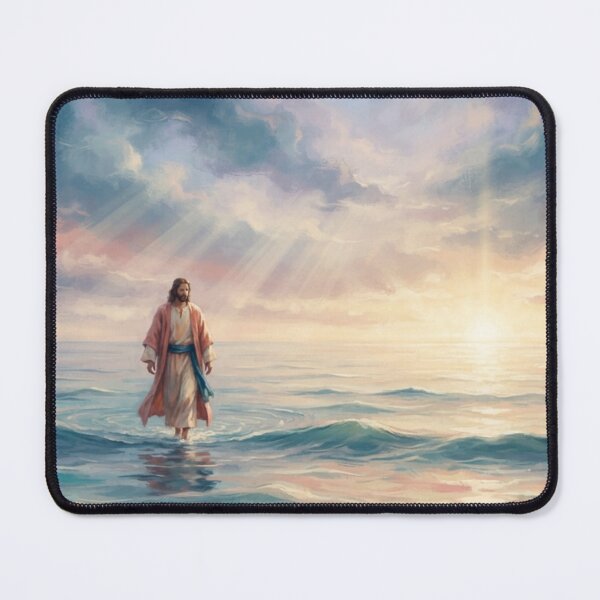 Item preview, Jesus Walking on Water Serene Christian Art designed and sold by MantoSagrado.