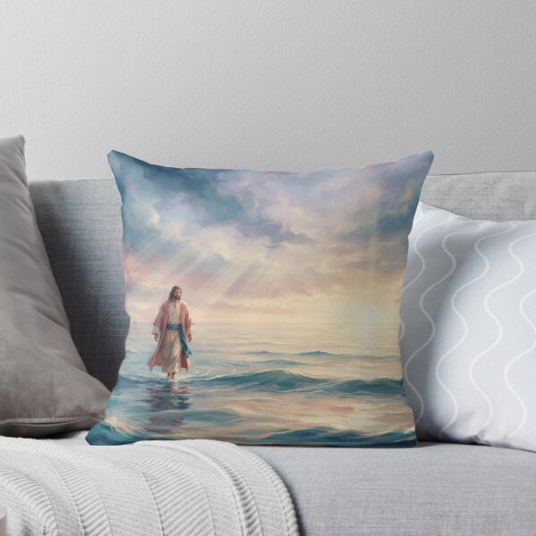 Item preview, Jesus Walking on Water Serene Christian Art designed and sold by MantoSagrado.