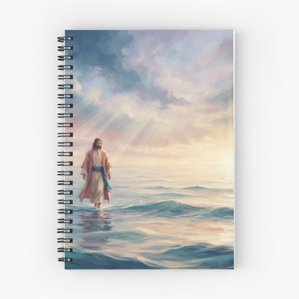 Item preview, Jesus Walking on Water Serene Christian Art designed and sold by MantoSagrado.