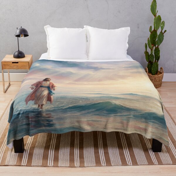 Item preview, Jesus Walking on Water Serene Christian Art designed and sold by MantoSagrado.