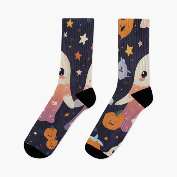 Item preview, Halloween Sticker Sheet Pattern | Black Cats, Ghosts, Pumpkins & Bats | Cute Spooky Icon Print designed and sold by Shiwwa.