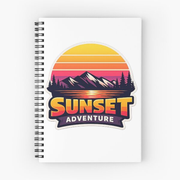 Item preview, Sunset Adventure – Retro Mountain Wanderlust Design designed and sold by TrendyArtStudio.