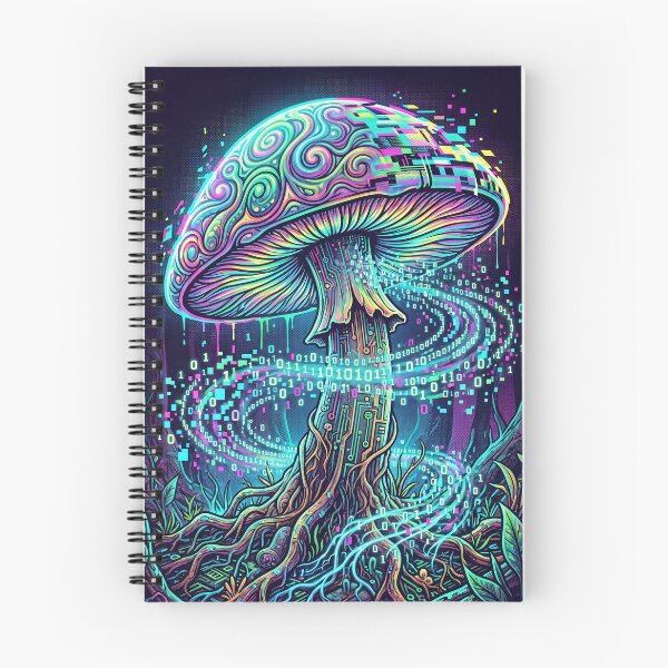 Item preview, Psychedelic Digital Mushroom Binary Code Cyberpunk designed and sold by IriArt-Designs.