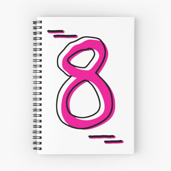Item preview, Number 8 - Bold Pink Artistic Numeral Design designed and sold by Dyche Studio.