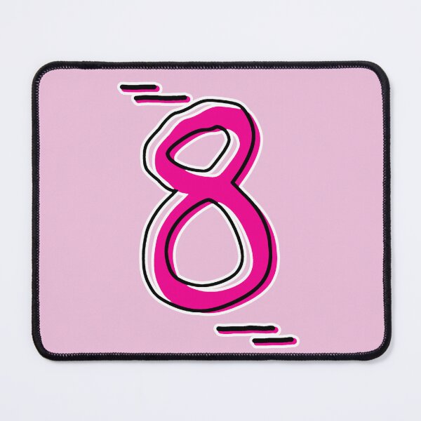 Item preview, Number 8 - Bold Pink Artistic Numeral Design designed and sold by Dyche Studio.
