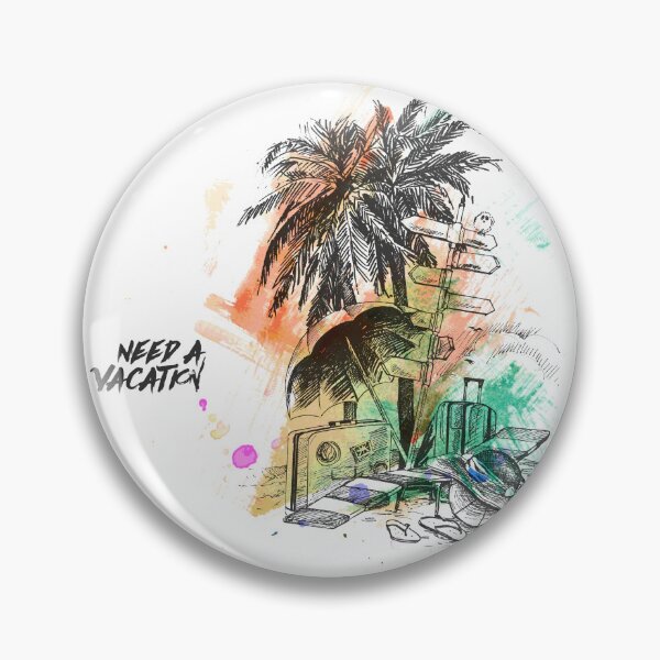 Item preview, Tropical Beach Vacation Palm Trees Illustration designed and sold by DesignByUmza.
