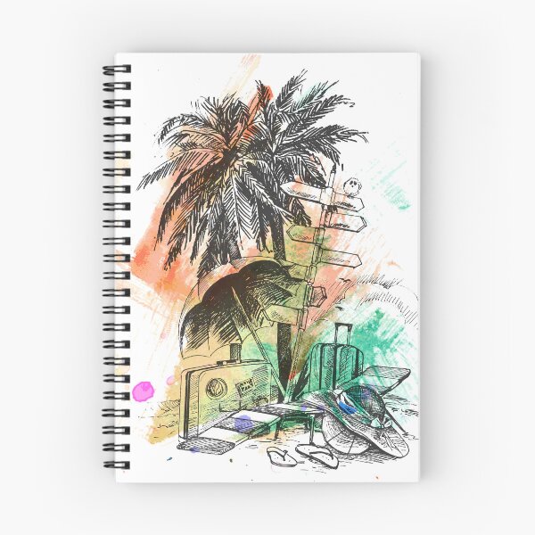 Item preview, Tropical Beach Vacation Palm Trees Illustration designed and sold by DesignByUmza.