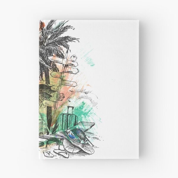 Item preview, Tropical Beach Vacation Palm Trees Illustration designed and sold by DesignByUmza.