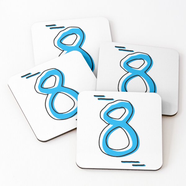 Item preview, Number 8 - Bold Blue Artistic Numeral Design designed and sold by Dyche Studio.