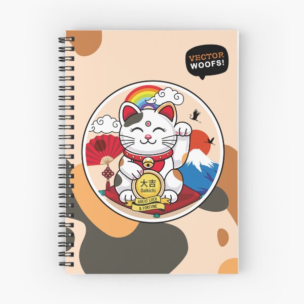 Item preview, Calico Lucky Cat of Great Luck and Fortune designed and sold by Vector Woofs.