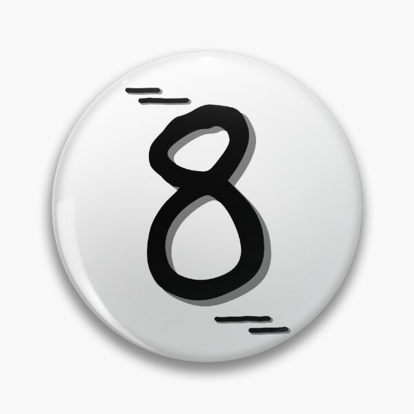Item preview, Number 8 - Bold Black Artistic Numeral Design designed and sold by Dyche Studio.