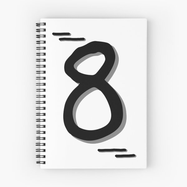 Item preview, Number 8 - Bold Black Artistic Numeral Design designed and sold by Dyche Studio.