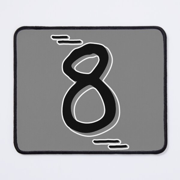 Item preview, Number 8 - Bold Black Artistic Numeral Design designed and sold by Dyche Studio.