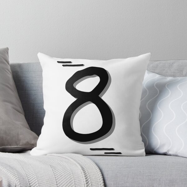 Item preview, Número 8 - Diseño numérico artístico en negro intenso designed and sold by Dyche Studio.
