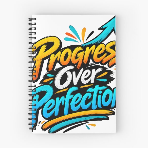 Item preview, Progress Over Perfection Motivational Quote designed and sold by Design Sounds Studio.