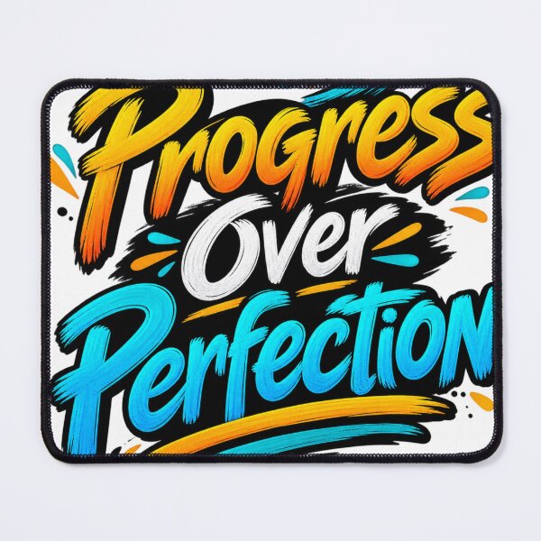 Item preview, Progress Over Perfection Motivational Quote designed and sold by Design Sounds Studio.