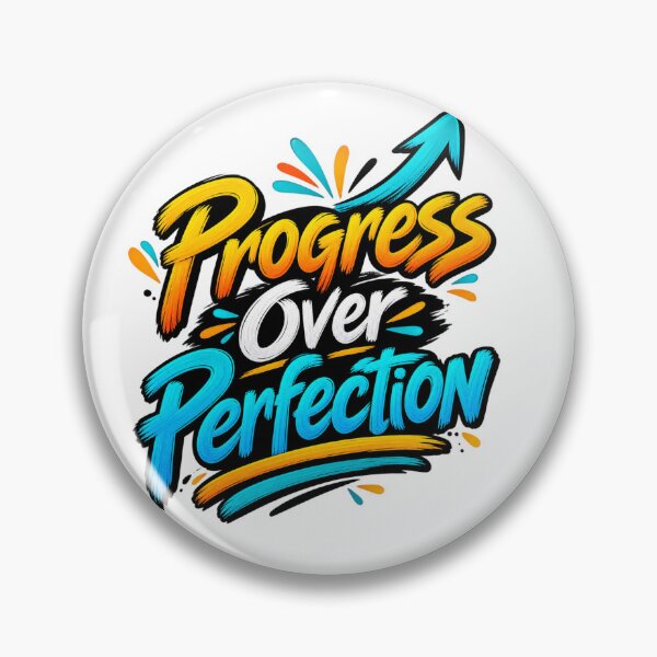 Item preview, Progress Over Perfection Motivational Quote designed and sold by Design Sounds Studio.