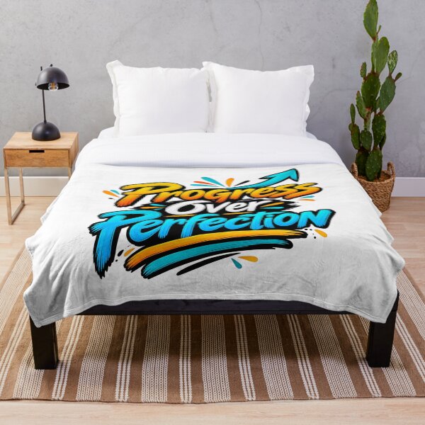 Item preview, Progress Over Perfection Motivational Quote designed and sold by Design Sounds Studio.