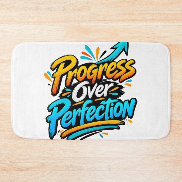 Item preview, Progress Over Perfection Motivational Quote designed and sold by Design Sounds Studio.