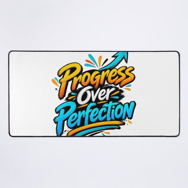 Item preview, Progress Over Perfection Motivational Quote designed and sold by Design Sounds Studio.