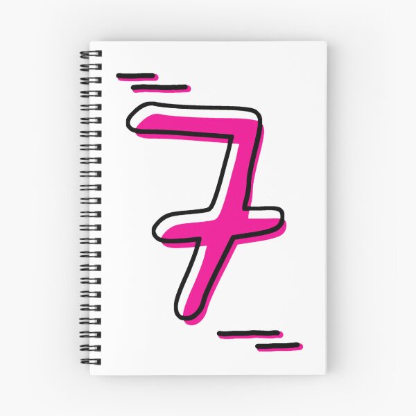 Artikelvorschau, Nummer 7 – Künstlerisches Zifferndesign in kräftigem Pink entworfen und verkauft von Dyche Studio.