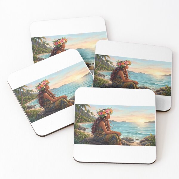 Item preview, Daughter of Mana — Flower Crown and Ocean designed and sold by Hawaii26.