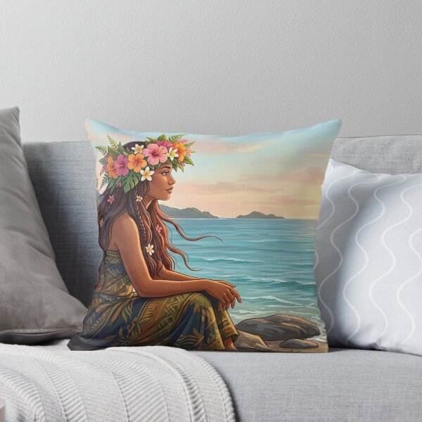 Item preview, Daughter of Mana — Flower Crown and Ocean designed and sold by Hawaii26.