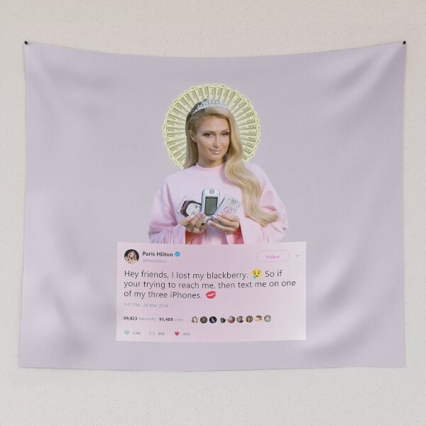 Item preview, Paris Hilton 'Lost Blackberry / 3 iPhones' Art designed and sold by SameOldChic.